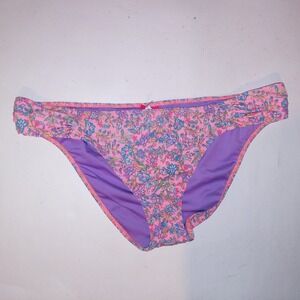 Victoria's Secret Pink Floral & Purple Bikini Bottoms